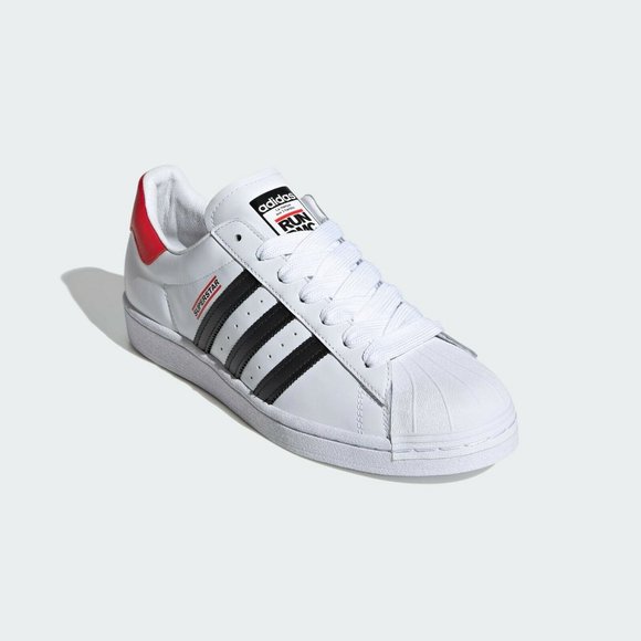 Adidas Originals Mens White Black Red SUPERSTAR RUN-DMC SHOES Size 7.5 us FX7616 - Picture 1 of 5